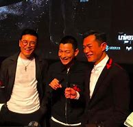 古天乐和甄子丹出席传奇发布会与古天乐